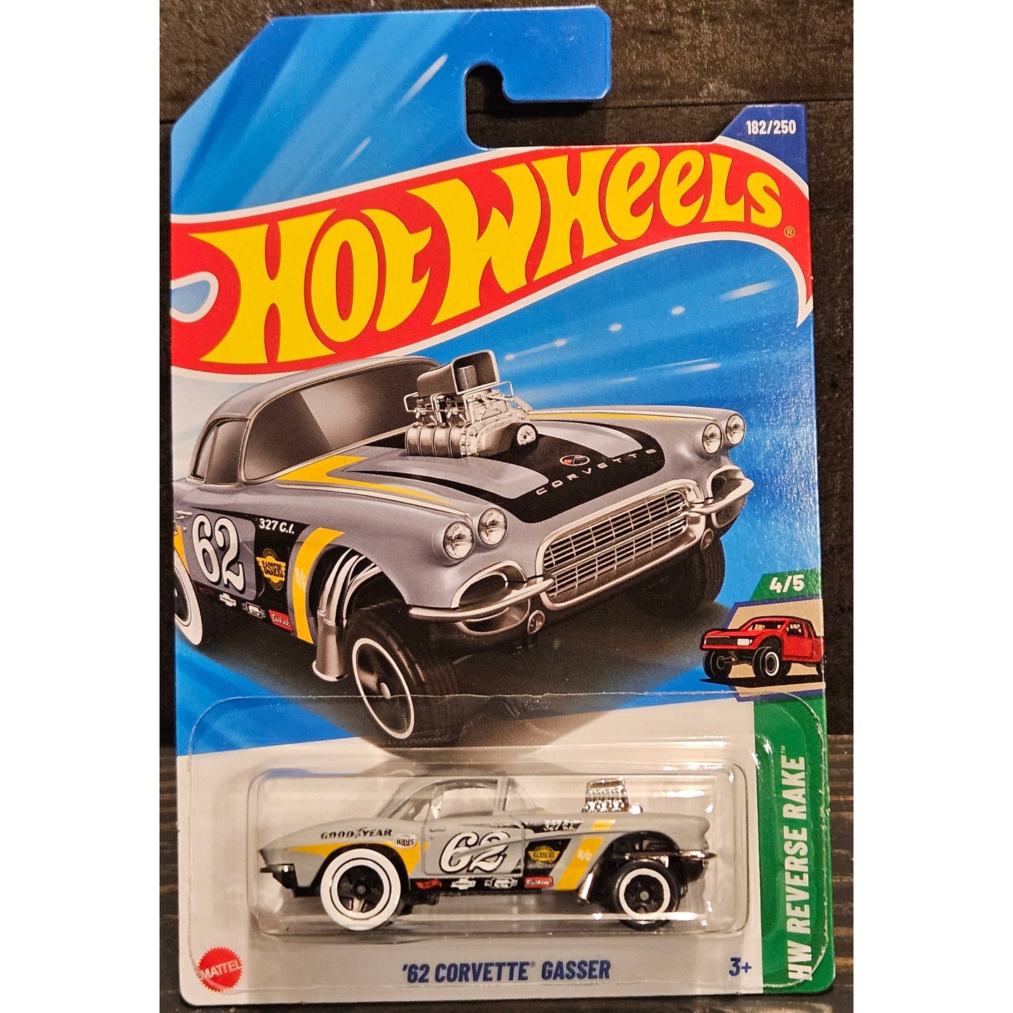 Hot Wheels 1:64 2025 Mainline - '62 Corvette Gasser - HW Reverse Rake