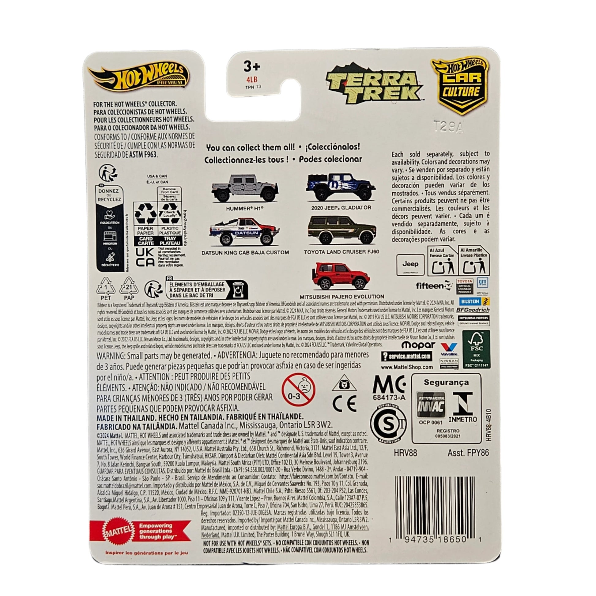 Hot Wheels Premium Car Culture Terra Trek Datsun King Cab Baja Custom 1:64 - Neuf